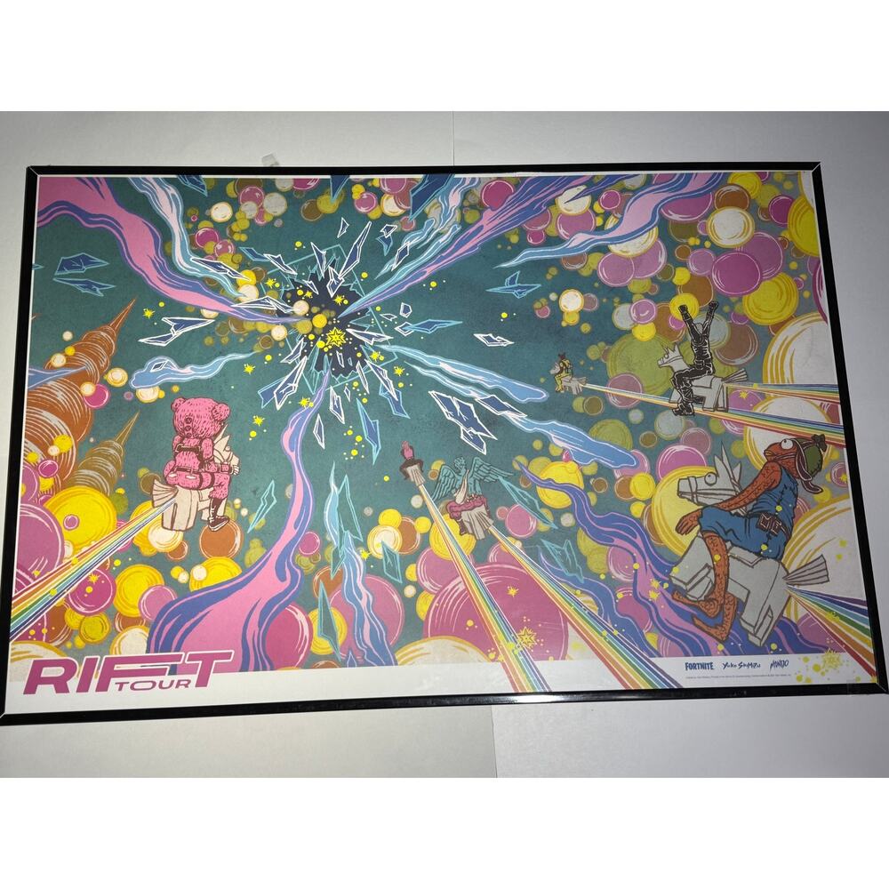 Fortnite Rift Tour Screenprint Poster by Yuko Shimizu (Mondo 2021)